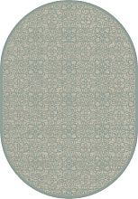 Овальный рельефный ковер зеленый из вискозы GENOVA R 38036 6555 90 ОВАЛ