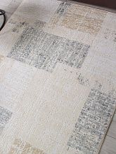 Пушистый круглый ковер CUBA F387 BEIGE