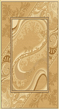 Ковер Турецкий кремовый с золотым рисунком OSCAR 1280 beige