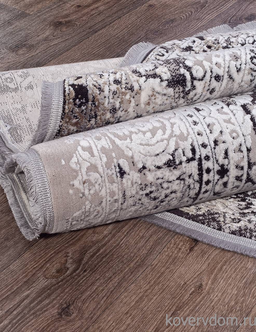 Ковер ROXANNE 17102 L.GREY / D.GREY Овал Ковер ROXANNE 17102 L.GREY / D.GREY Овал