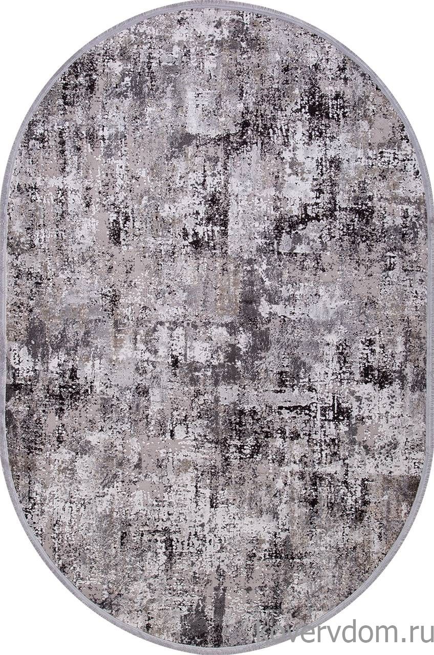 Ковер ROXANNE 17105 L.GREY / D.GREY Овал