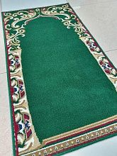Полушерстяной ковер зеленый для намаза-А
