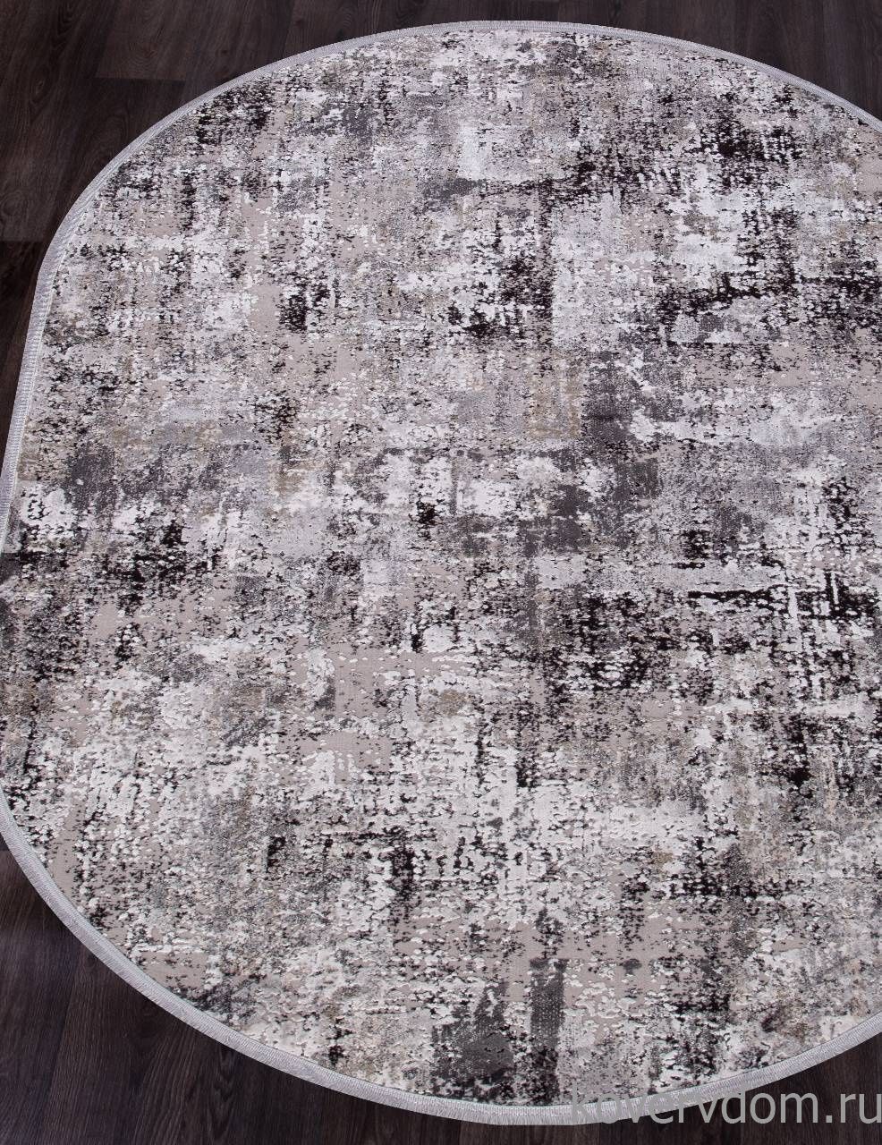 Ковер ROXANNE 17105 L.GREY / D.GREY Овал