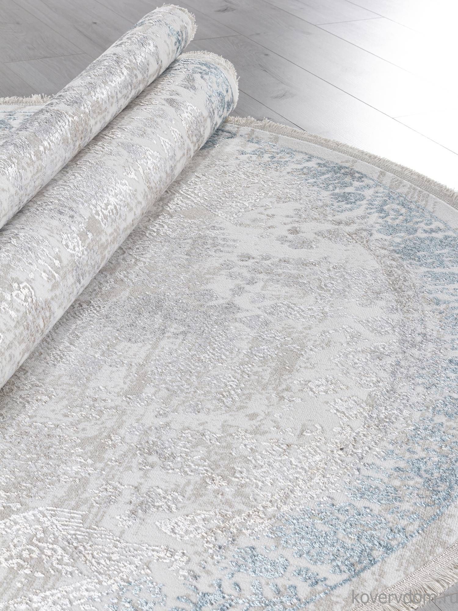 Ковер EFSAN L252A CREAM SHRINK / BLUE FDY Овал