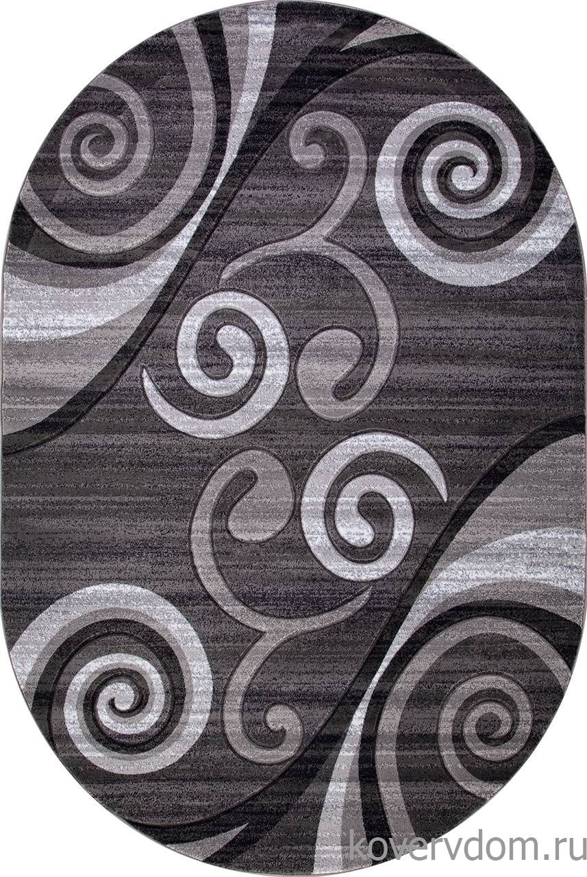 Ковер MEGA CARVING d263 GRAY Овал Ковер MEGA CARVING d263 GRAY Овал
