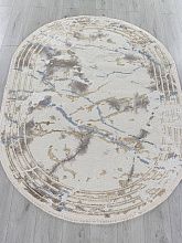 Ковер в гостиную серый MOSSO 27243A GRY / NAVY Овал