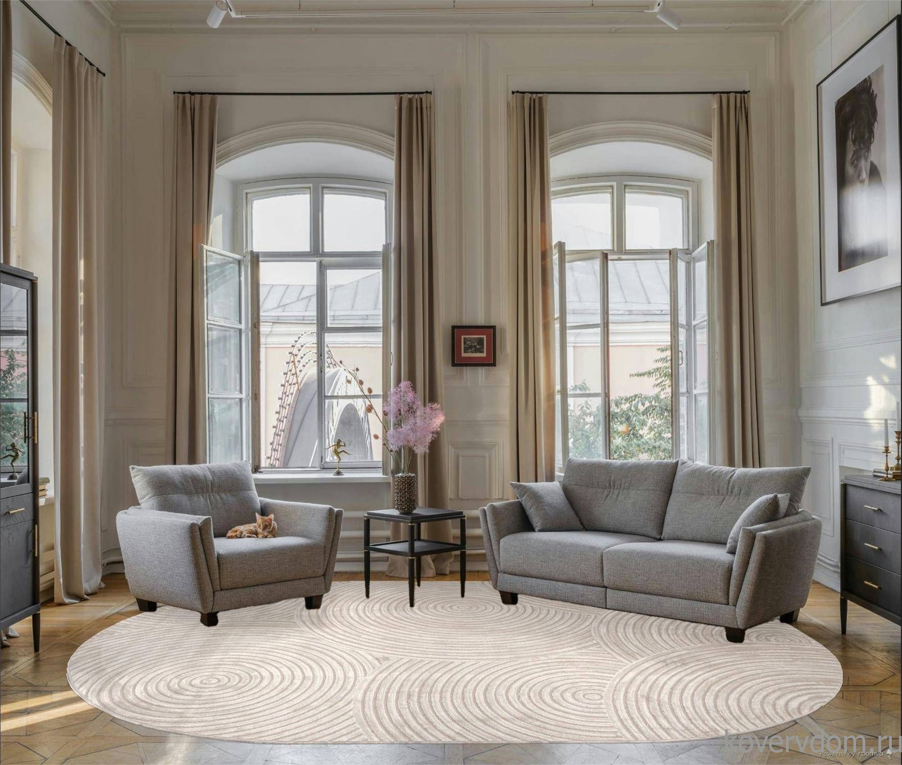 Ковер DIOS F410 CREAM Овал Ковер DIOS F410 CREAM Овал