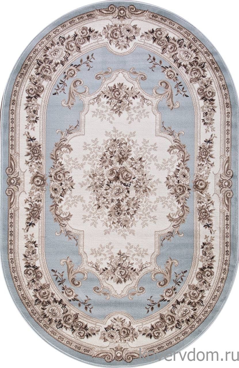 Ковер VALENCIA ДЕЛЮКС 4015 L.BLUE-BROWN Овал Ковер VALENCIA ДЕЛЮКС 4015 L.BLUE-BROWN Овал