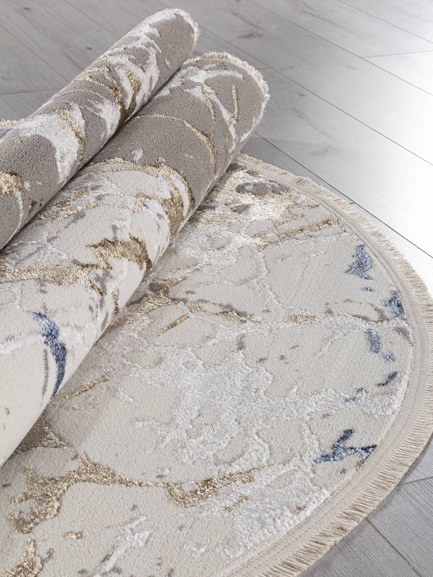 Ковер MOSSO 27231A GRY / NAVY Овал