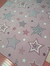 Детский ковер в квартиру-палас ЗВЕЗДЫ СИЯЮТ-A розовый