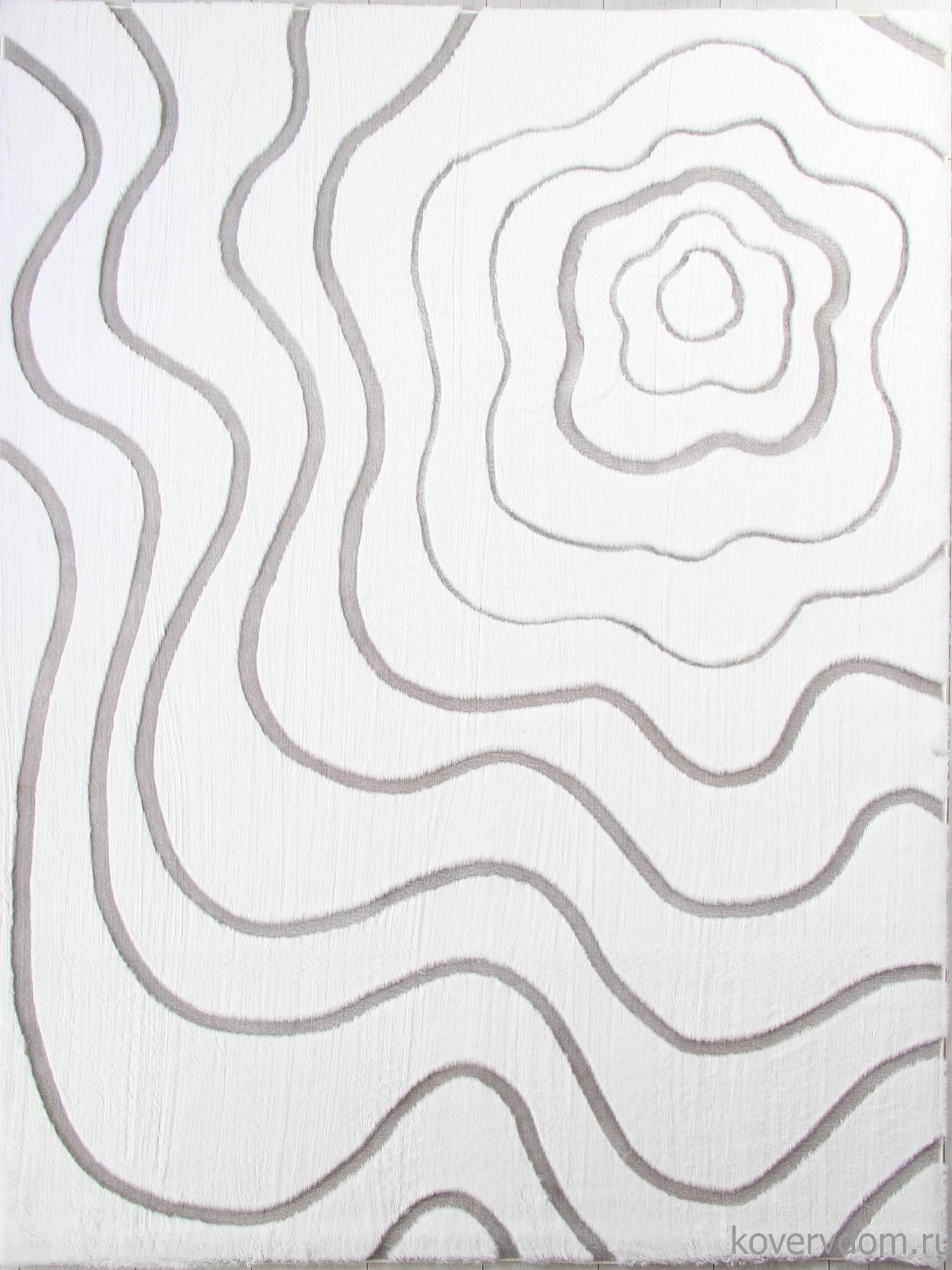 Ковер из искусственного меха RABBIT CARVING PX4004 CREAM / GREY