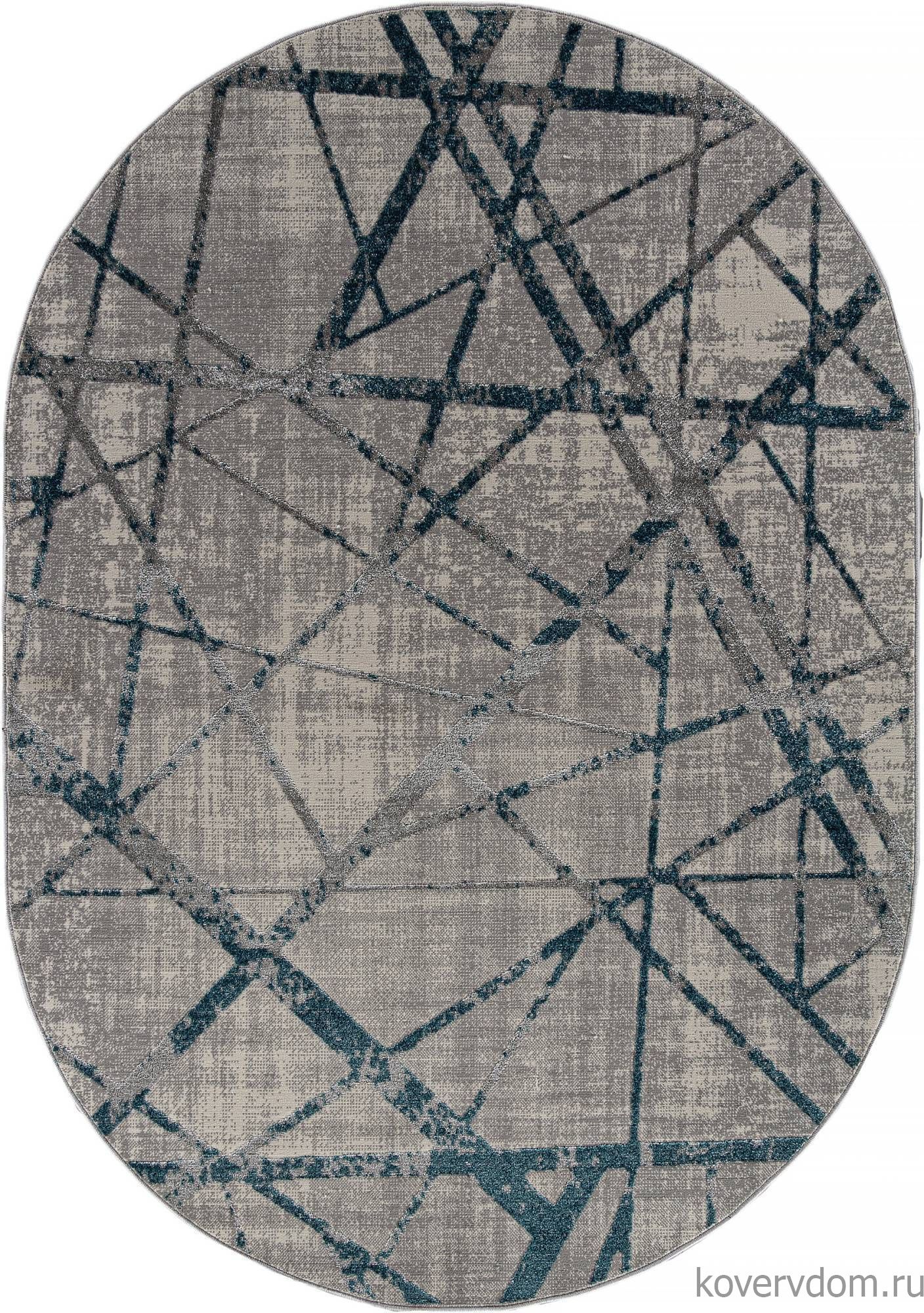 Ковер LIMAN F478 GRAY-BLUE Овал