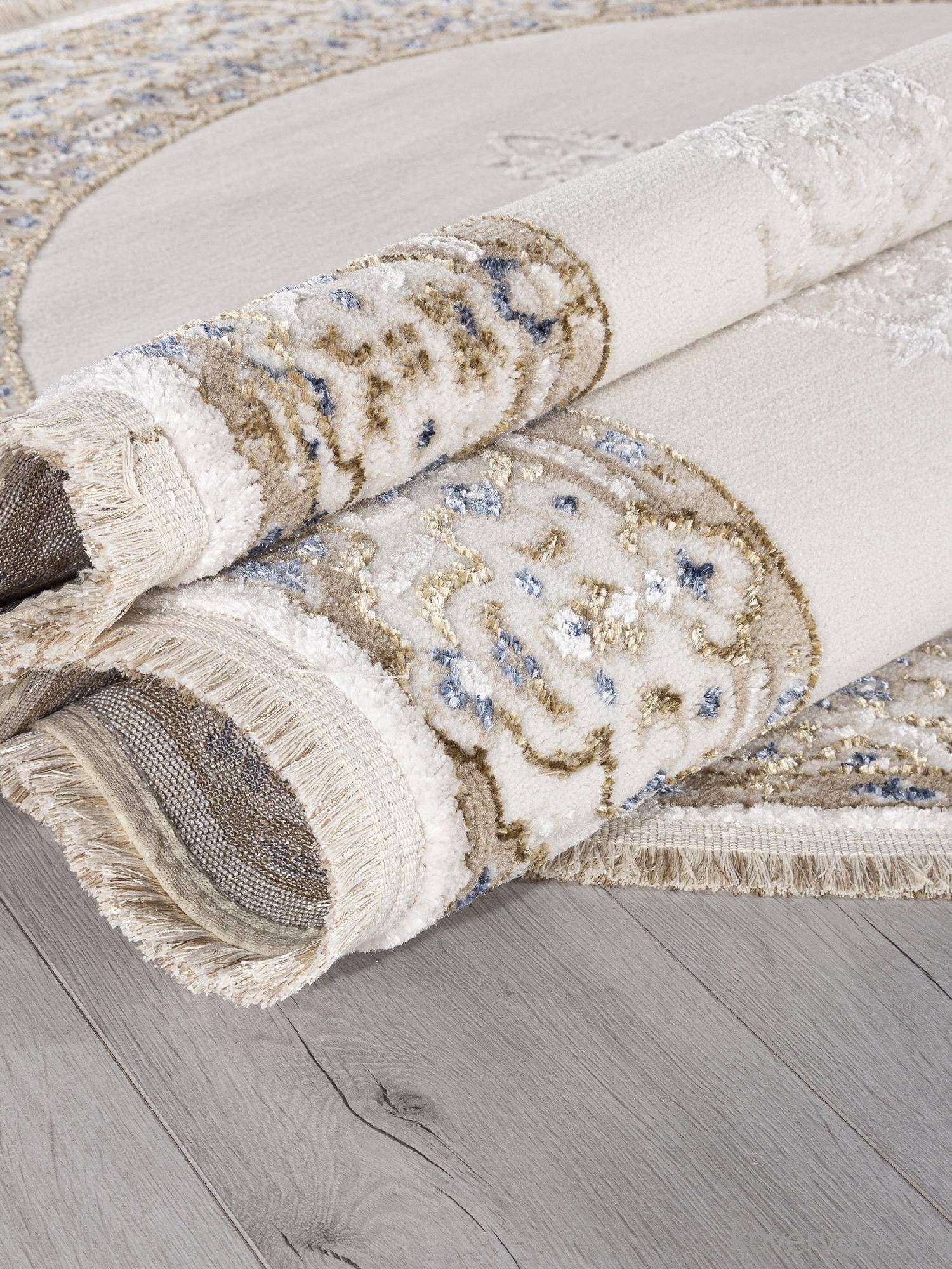 Ковер MOSSO 27236A CREAM / BLUE Овал Ковер MOSSO 27236A CREAM / BLUE Овал