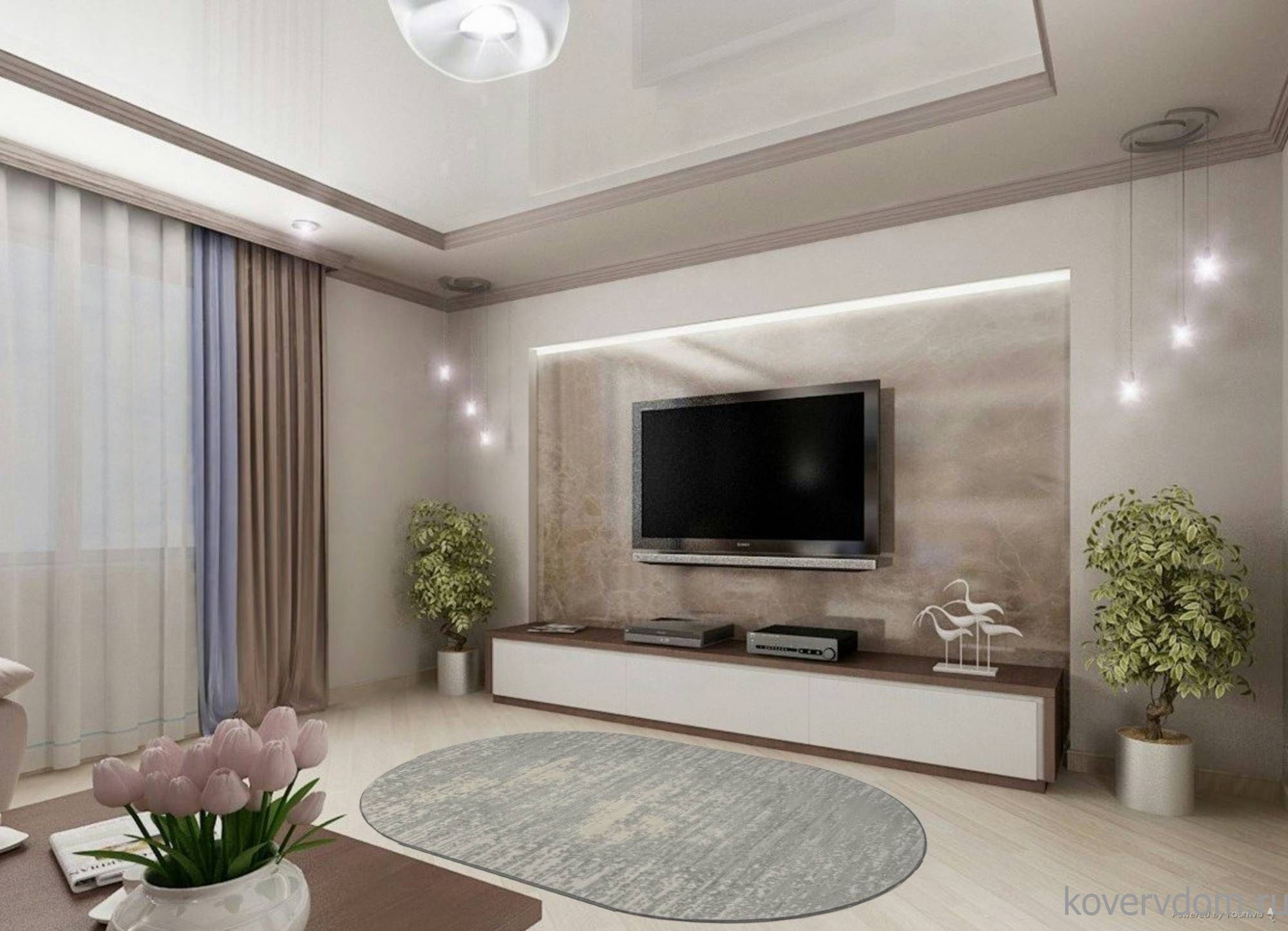 Ковер CUBA F270 BLUE Овал Ковер CUBA F270 BLUE Овал