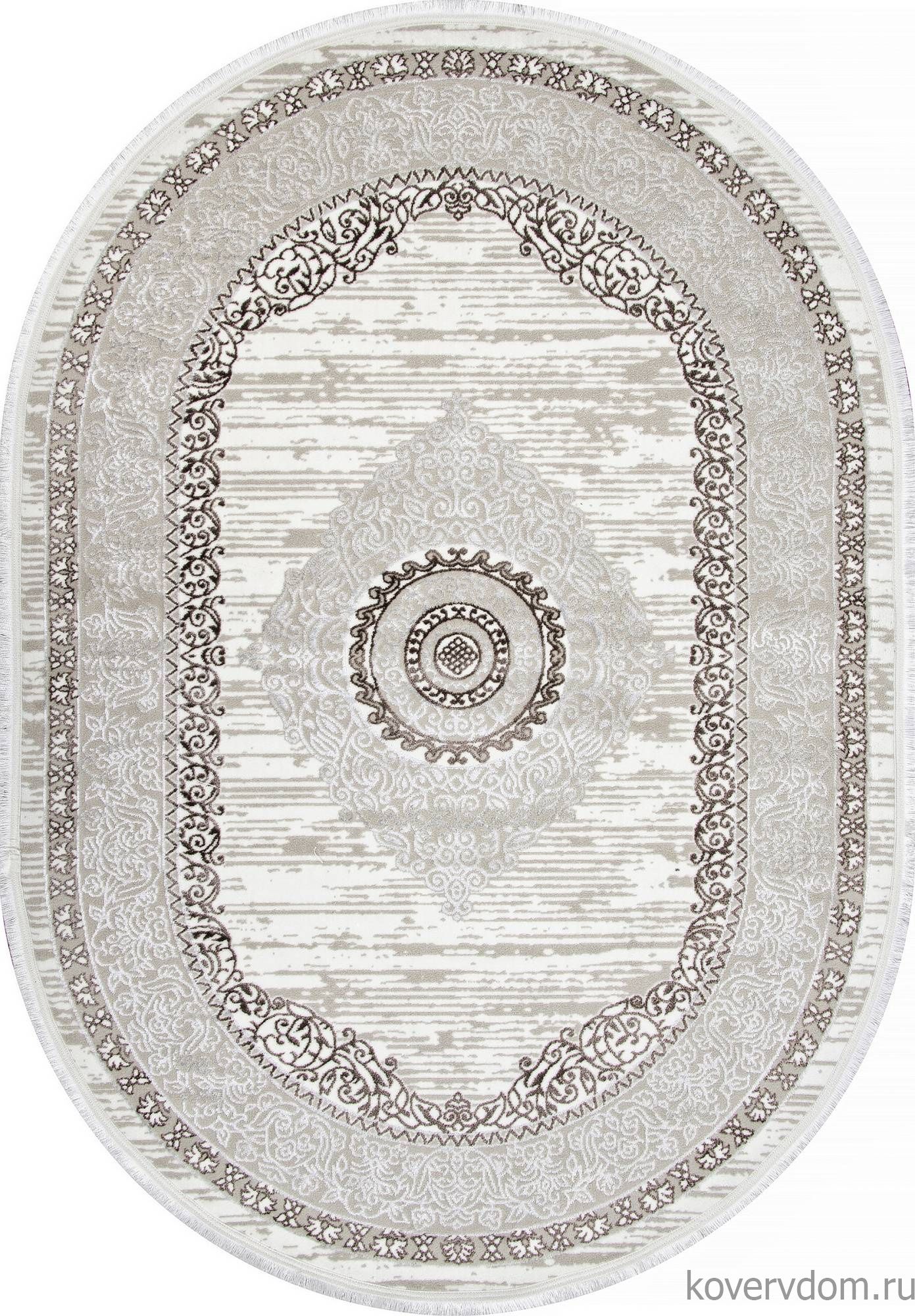 Ковер ALFANI Q012A BROWN FDY/CREAM SHRINK Овал