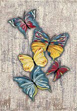 Ковер с бабочками RIO C064 PINK-MULTICOLOR