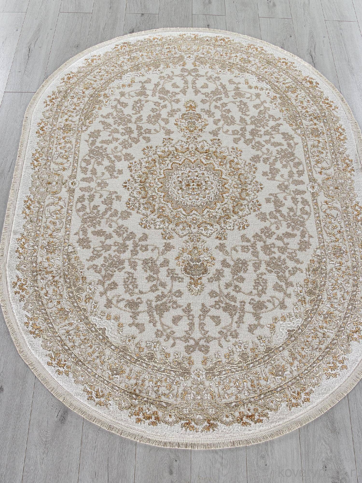 Ковер MOSSO 27239A CREAM / GOLD Овал
