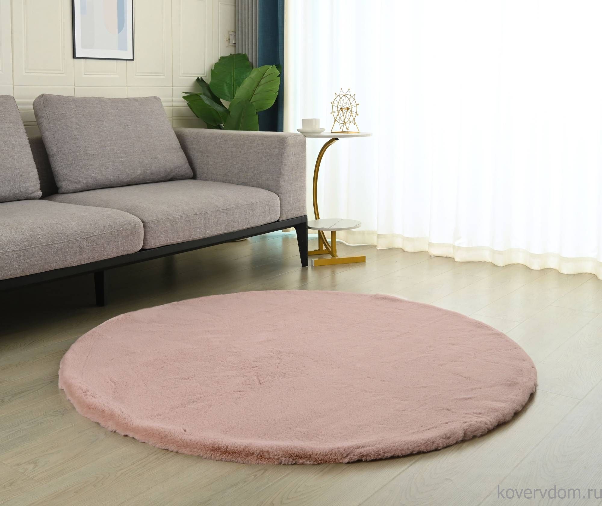 Ковер RABBIT PREMIUM MS1000 PINK Круг Ковер RABBIT PREMIUM MS1000 PINK Круг